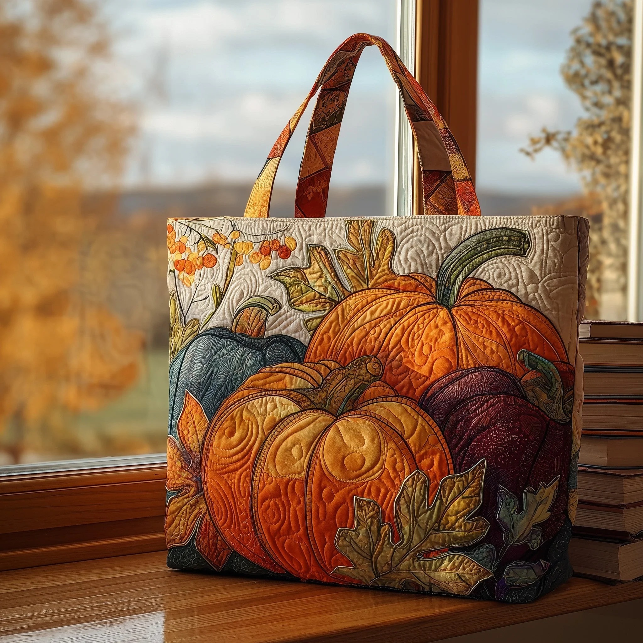Pumpkin Quilted Tote Bag GFTOMA2285
