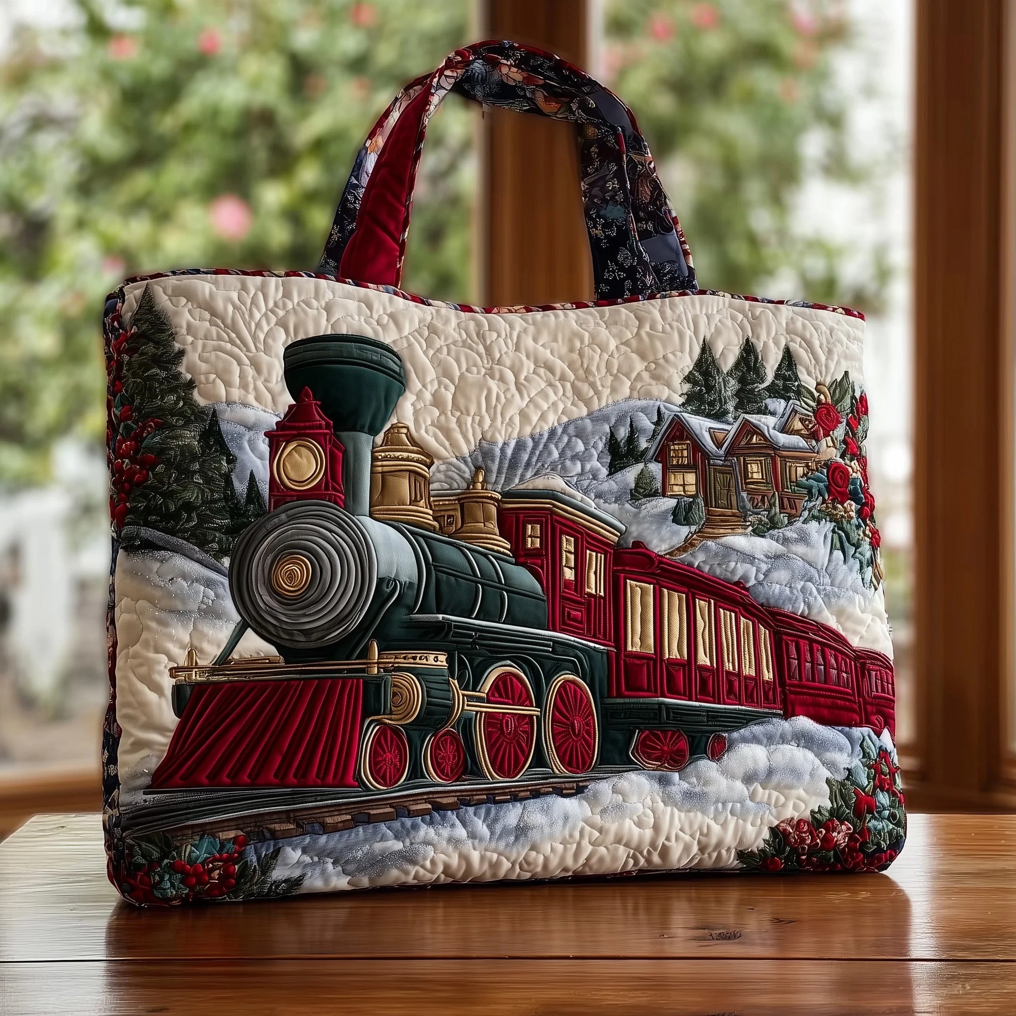 Train Quilted Tote Bag GFTOMA2595