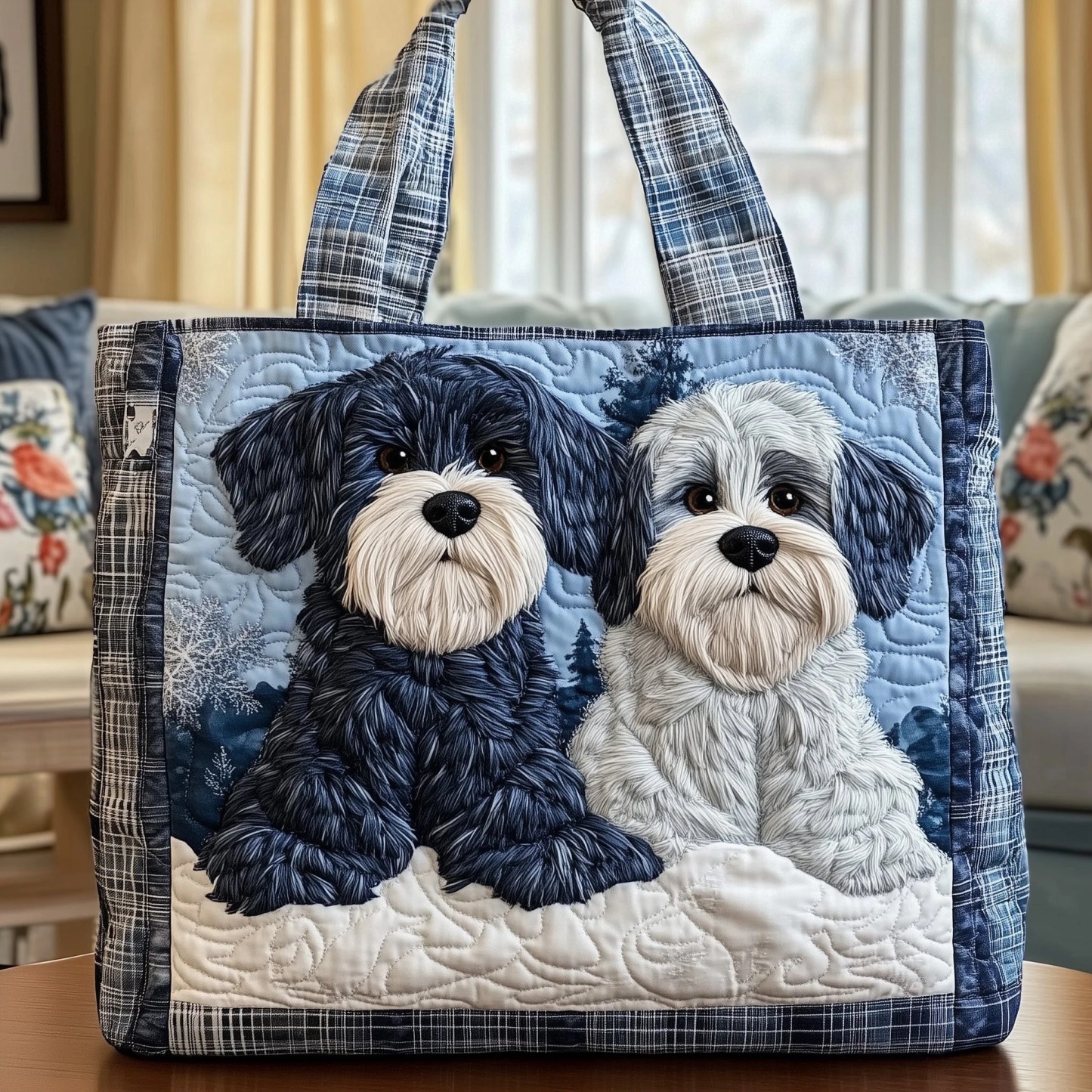 Christmas Bells Series Quilted Tote Bag