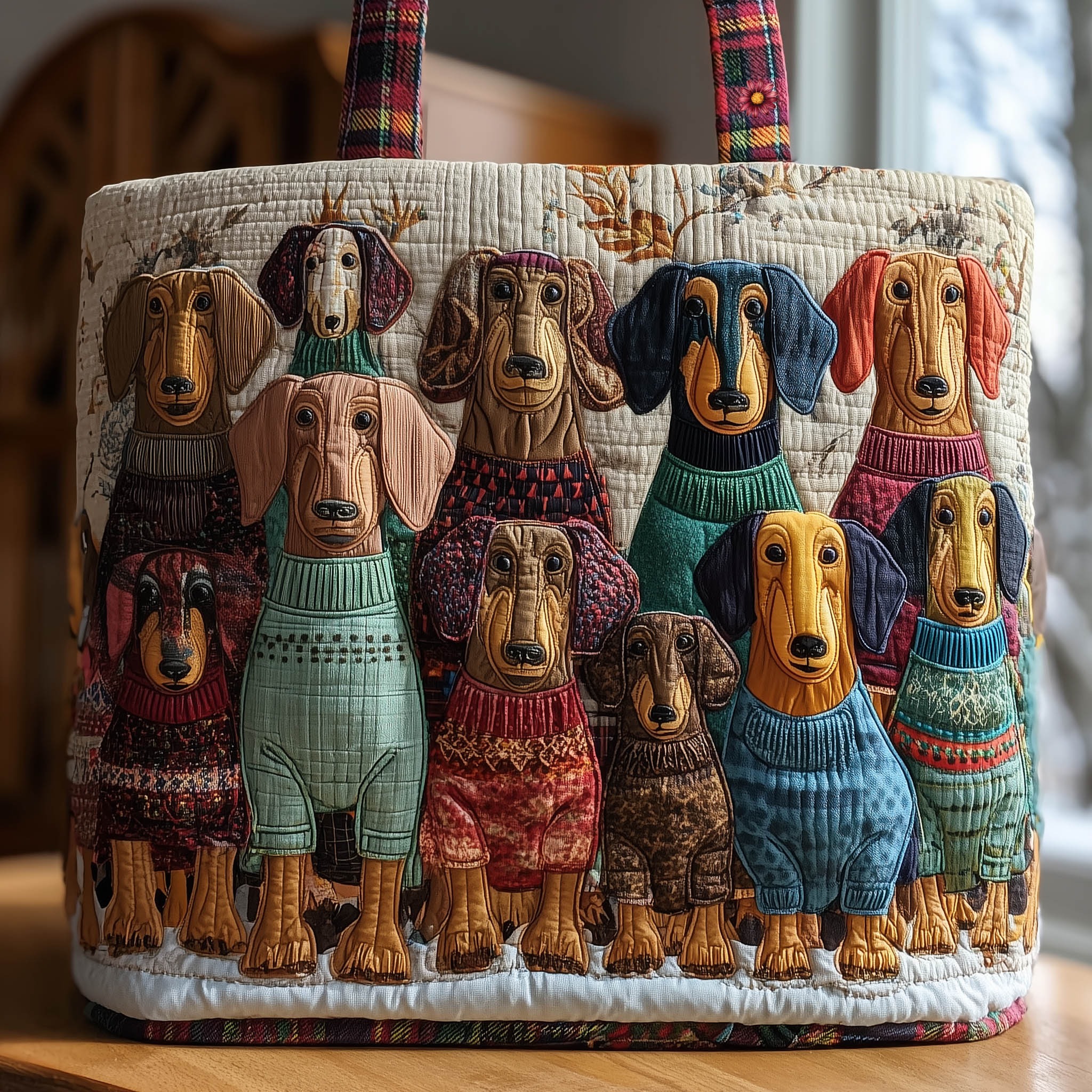 Adorable Dachshund Quilted Tote Bag GFTONT5843
