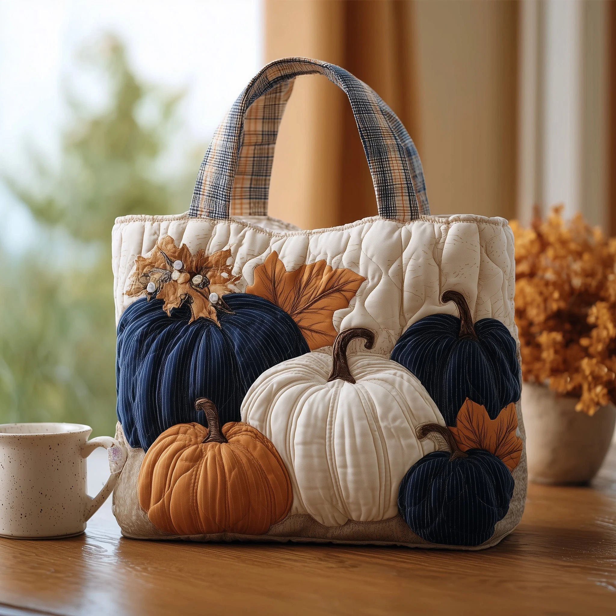 Pumpkin Spice Quilted Tote Bag GFTOTL4567