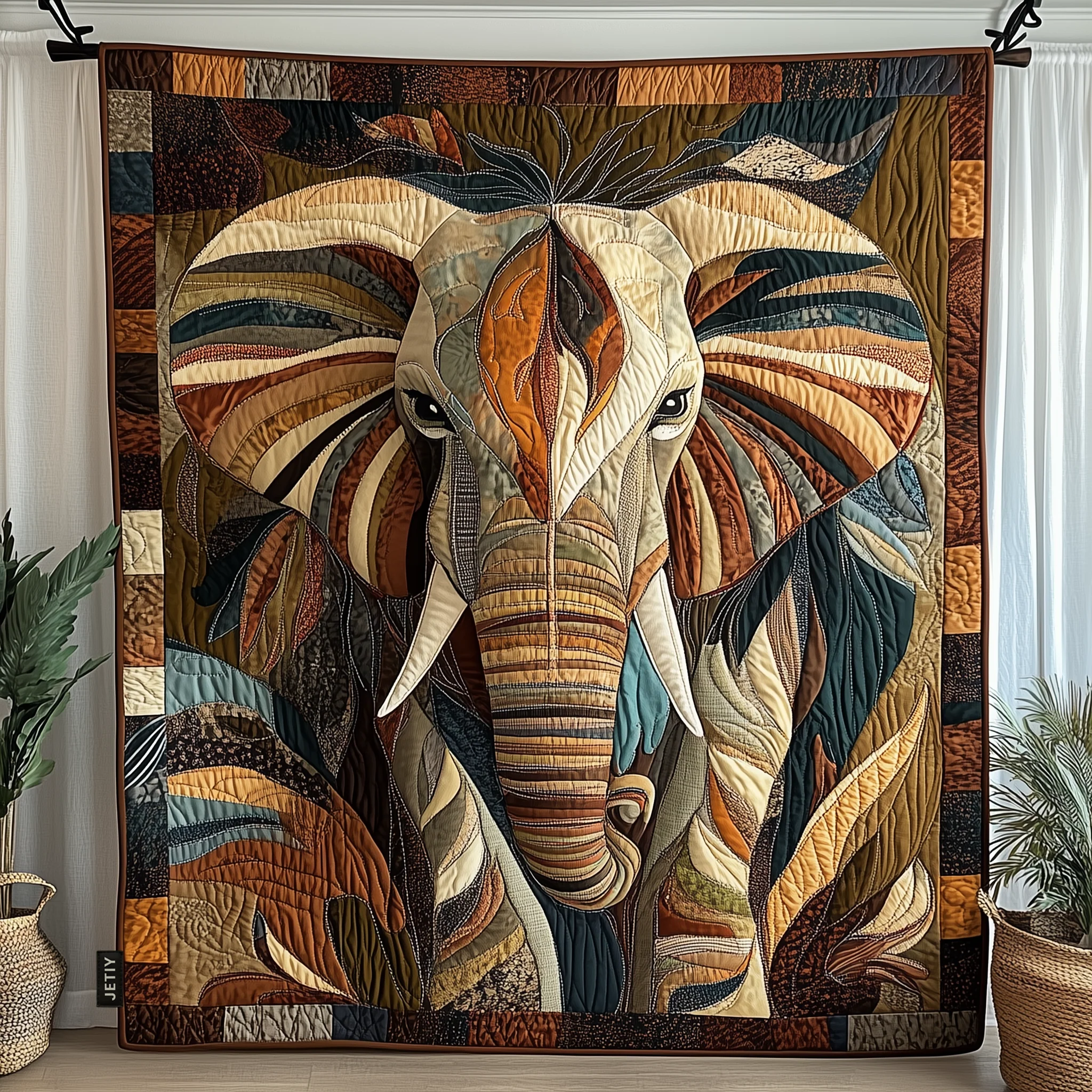 Elephant Quilted Blanket