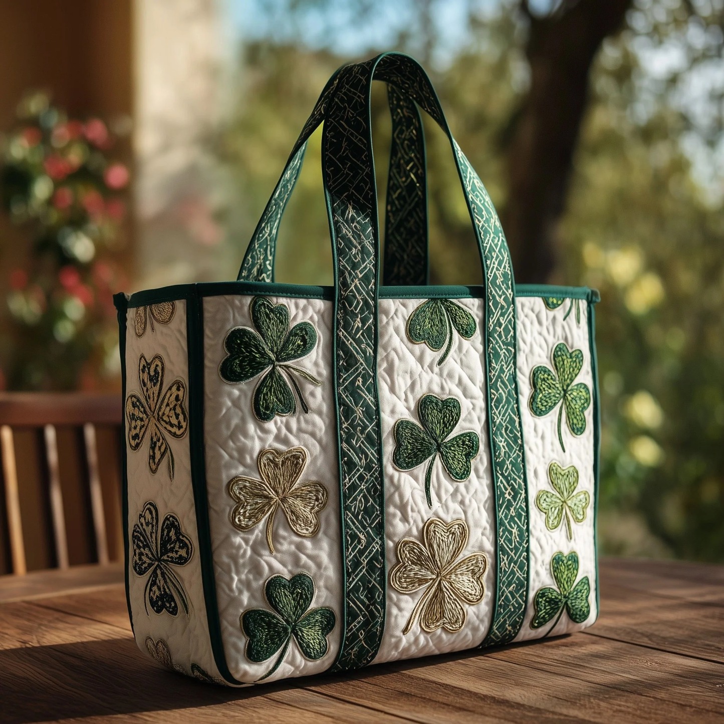 Christmas Bells Series Quilted Tote Bag