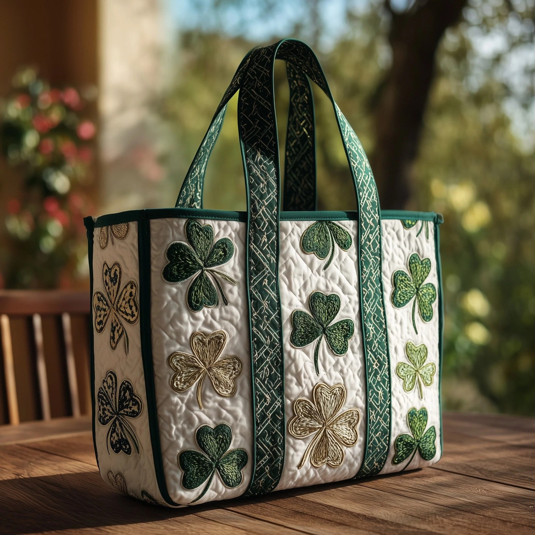 Christmas Bells Series Quilted Tote Bag