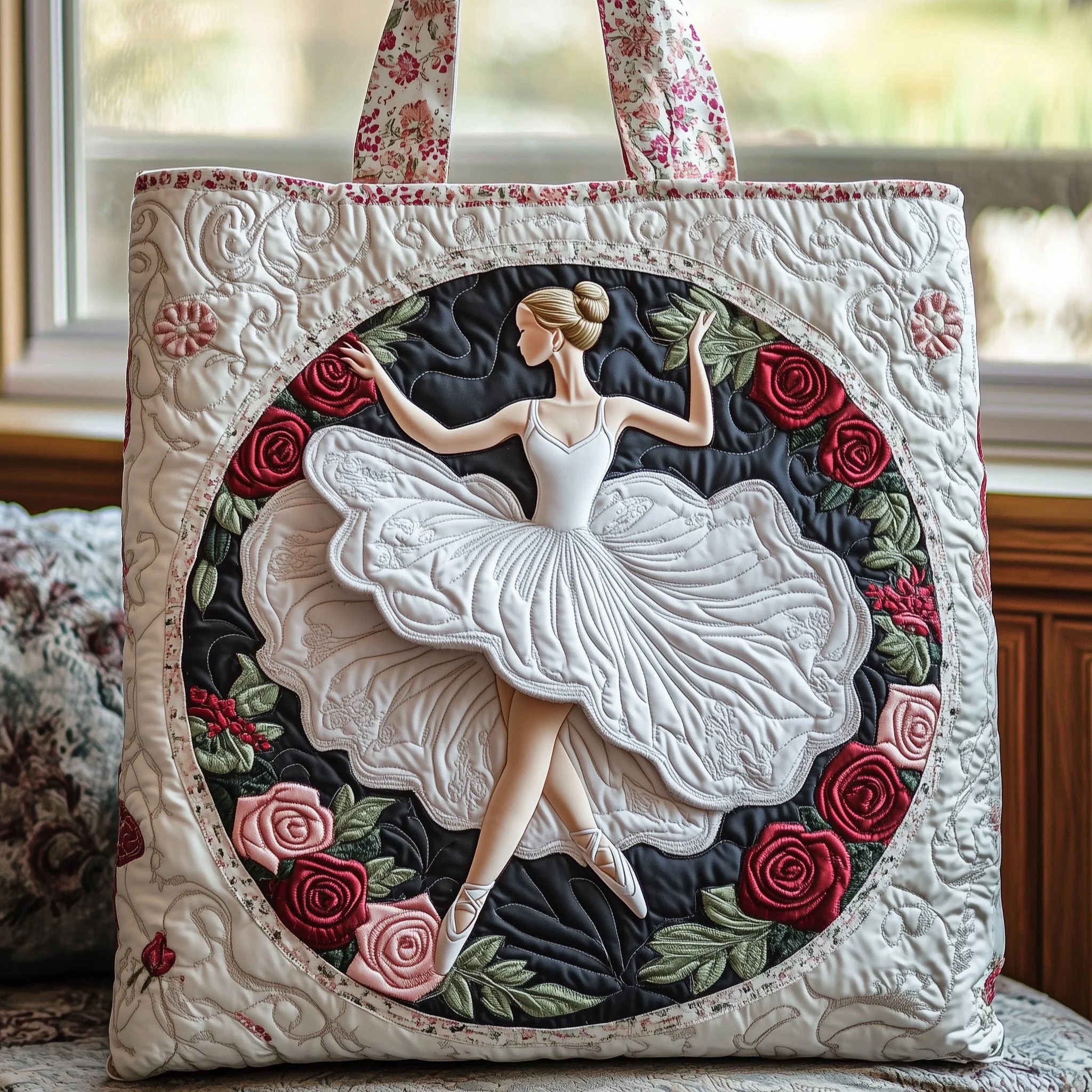 Ballet Bloom Quilted Tote Bag GFTOMA5055