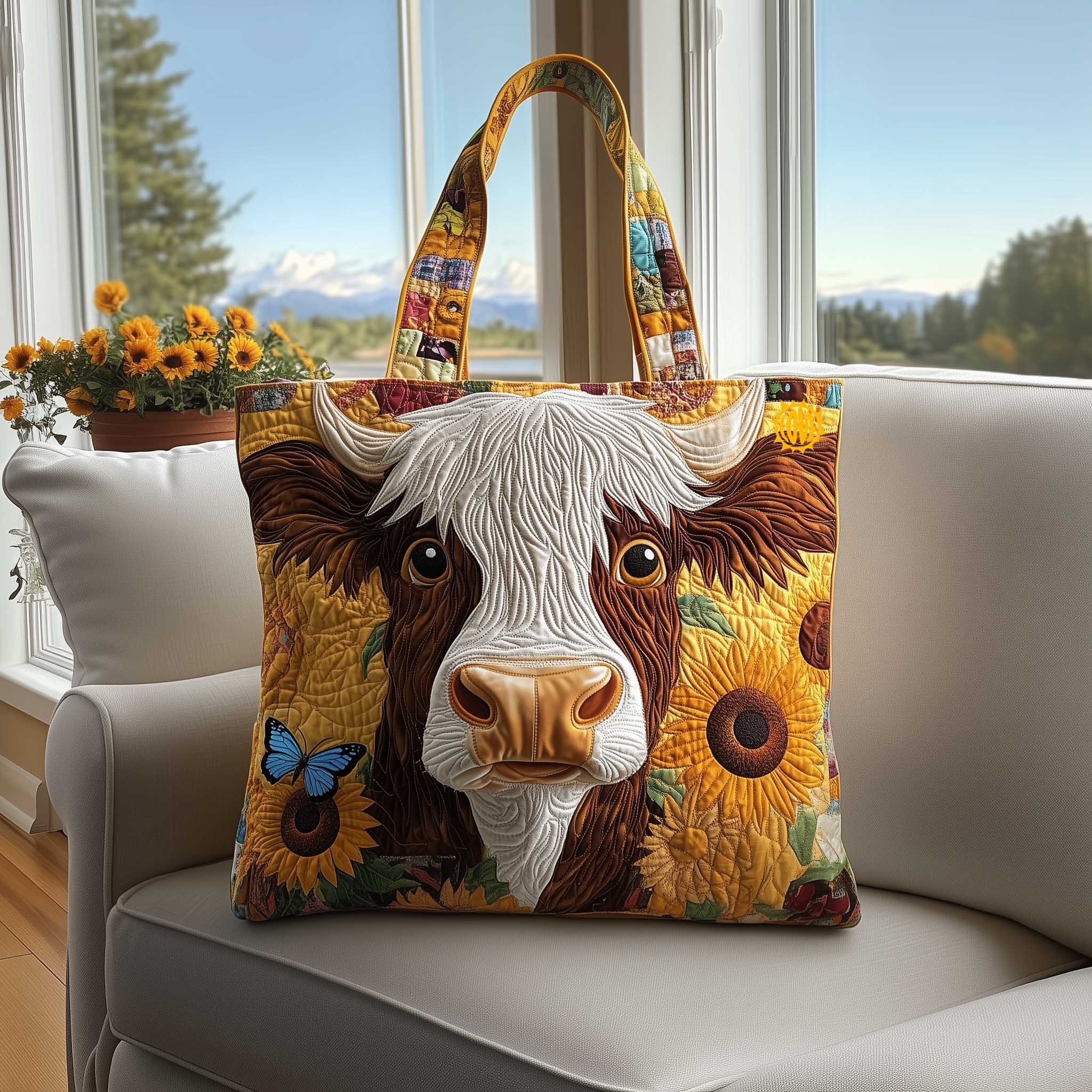 Farmhouse Cow Quilted Tote Bag GFTOMA8762