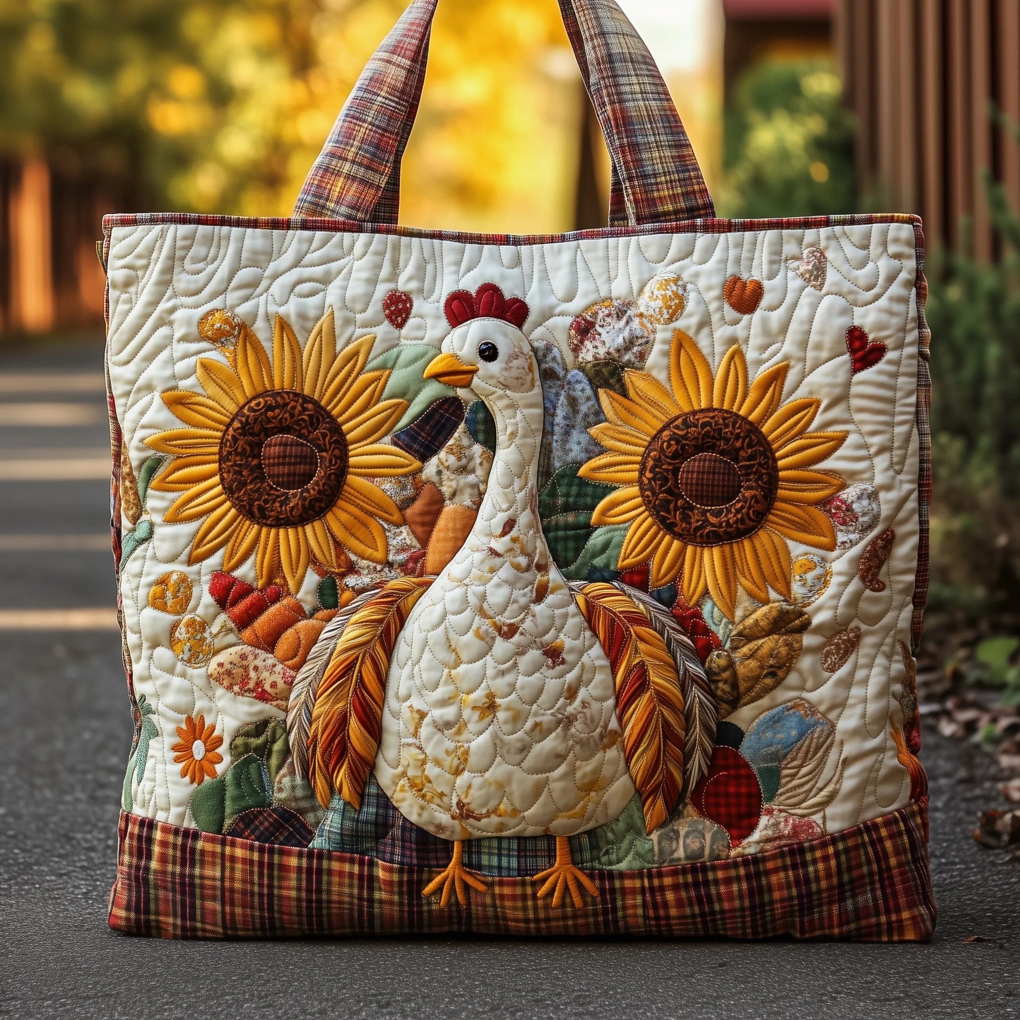Autumn Turkey Quilted Tote Bag GFTONT3365 