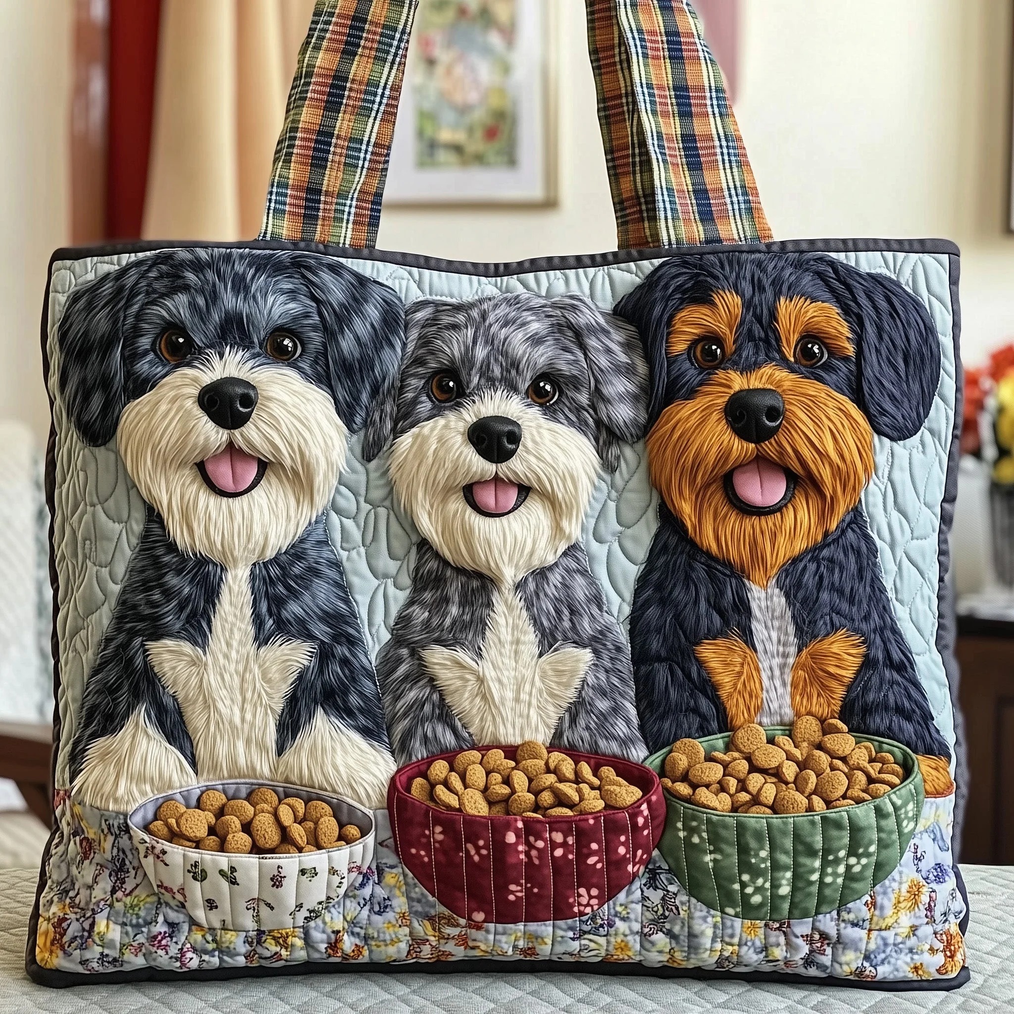 Schnauzer Quilted Tote Bag GFTONT3655