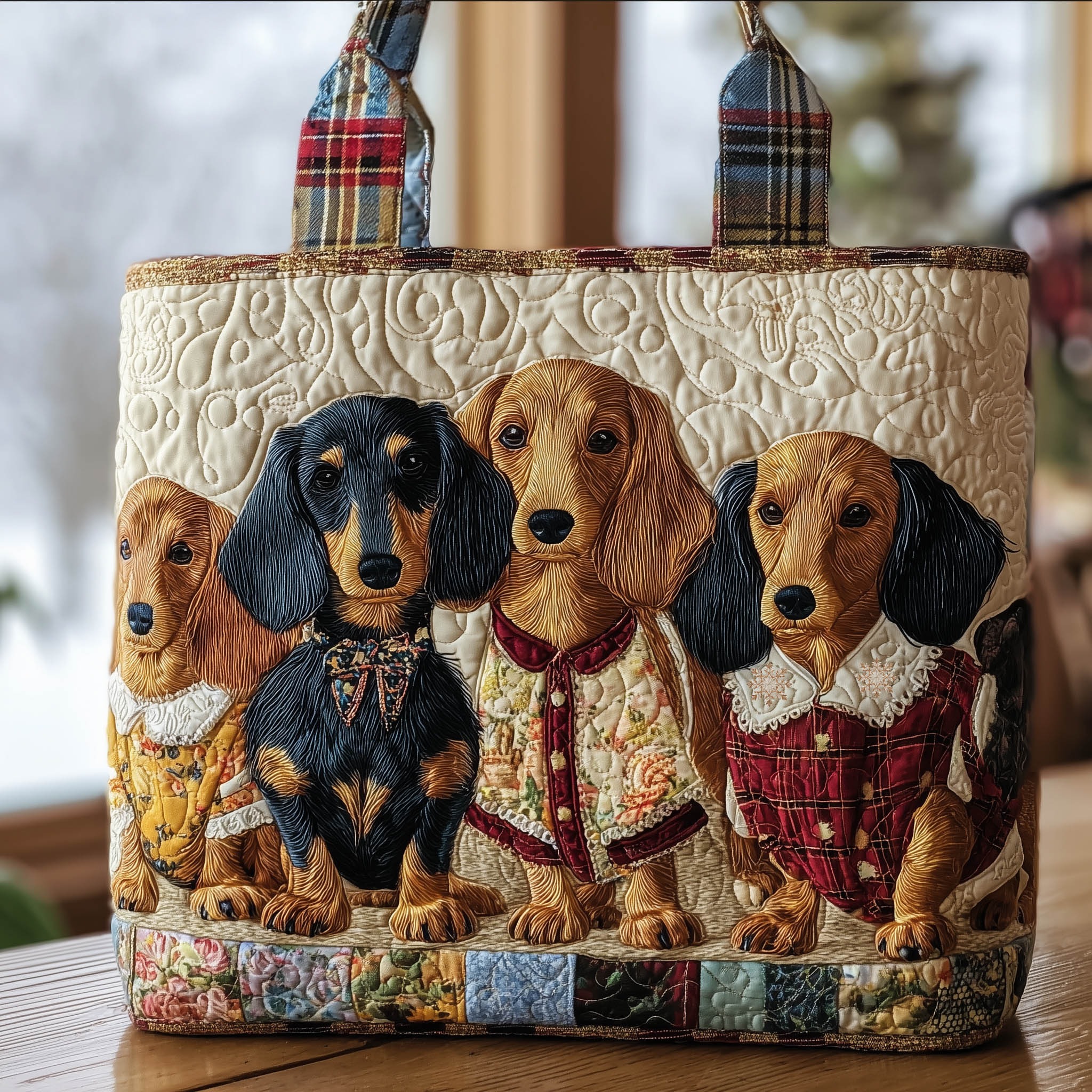 Wiener Family Quilted Tote Bag GFTONT5839 