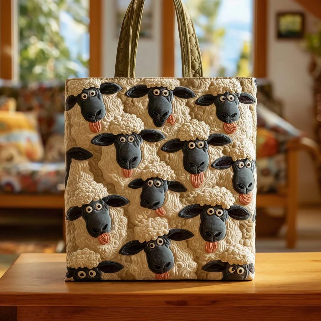 Funky Sheep Quilted Tote Bag GFTOTG2596