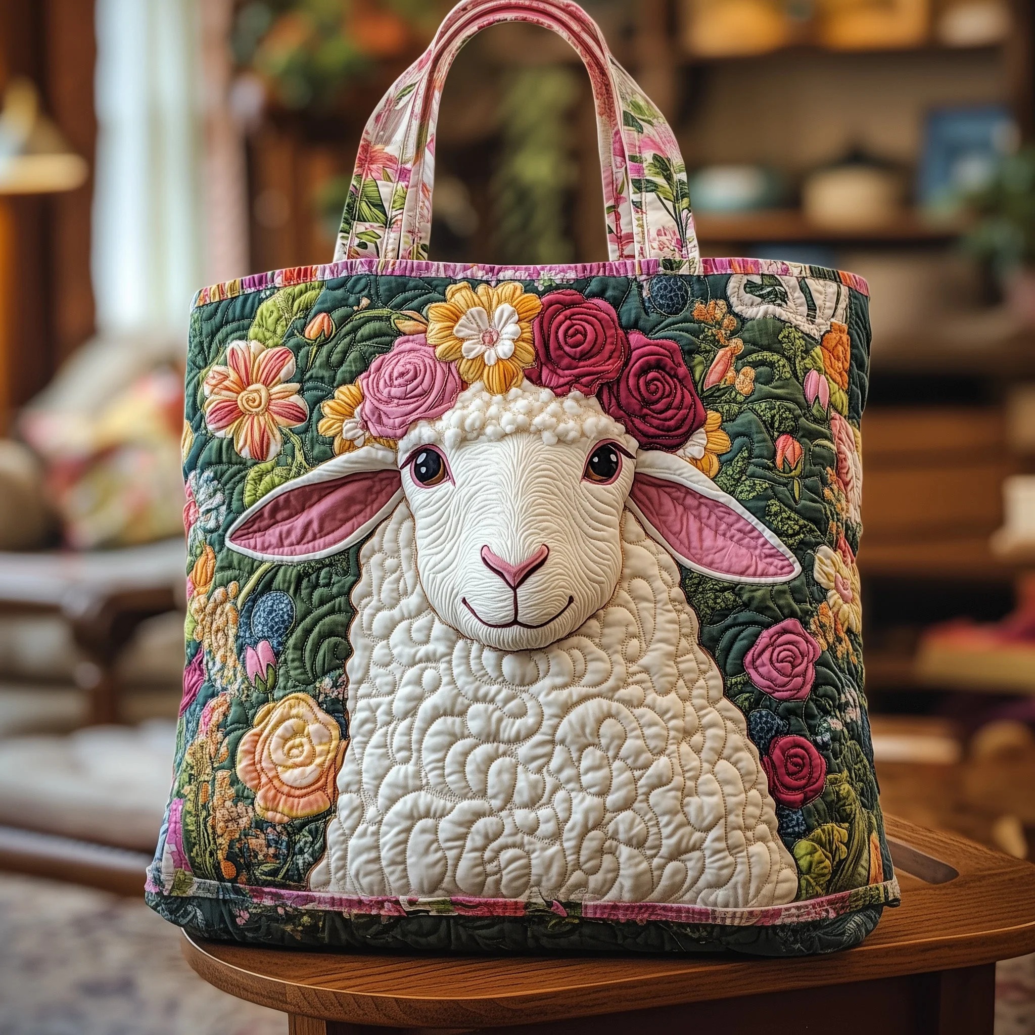 Adorable Sheep Quilted Tote Bag GFTOYC227
