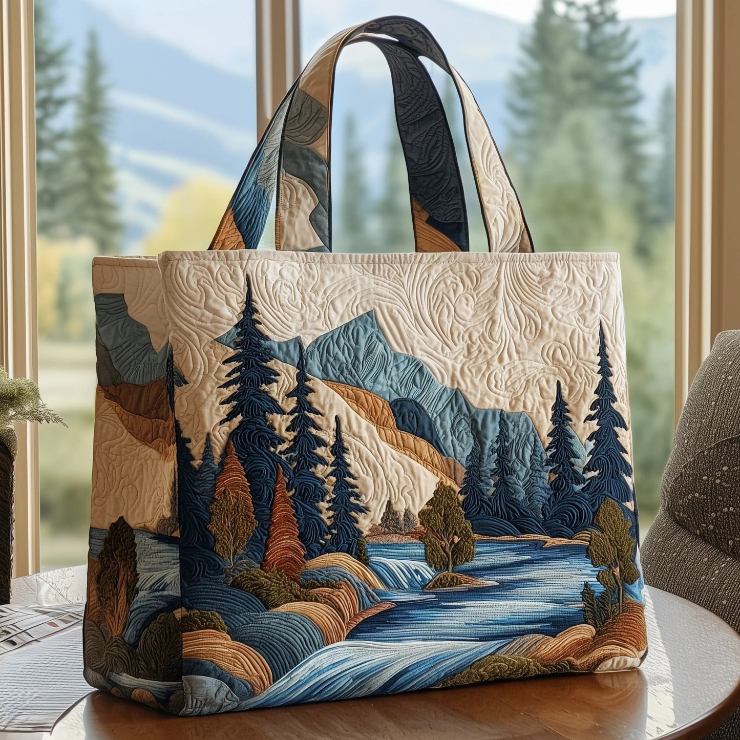 Christmas Bells Series Quilted Tote Bag