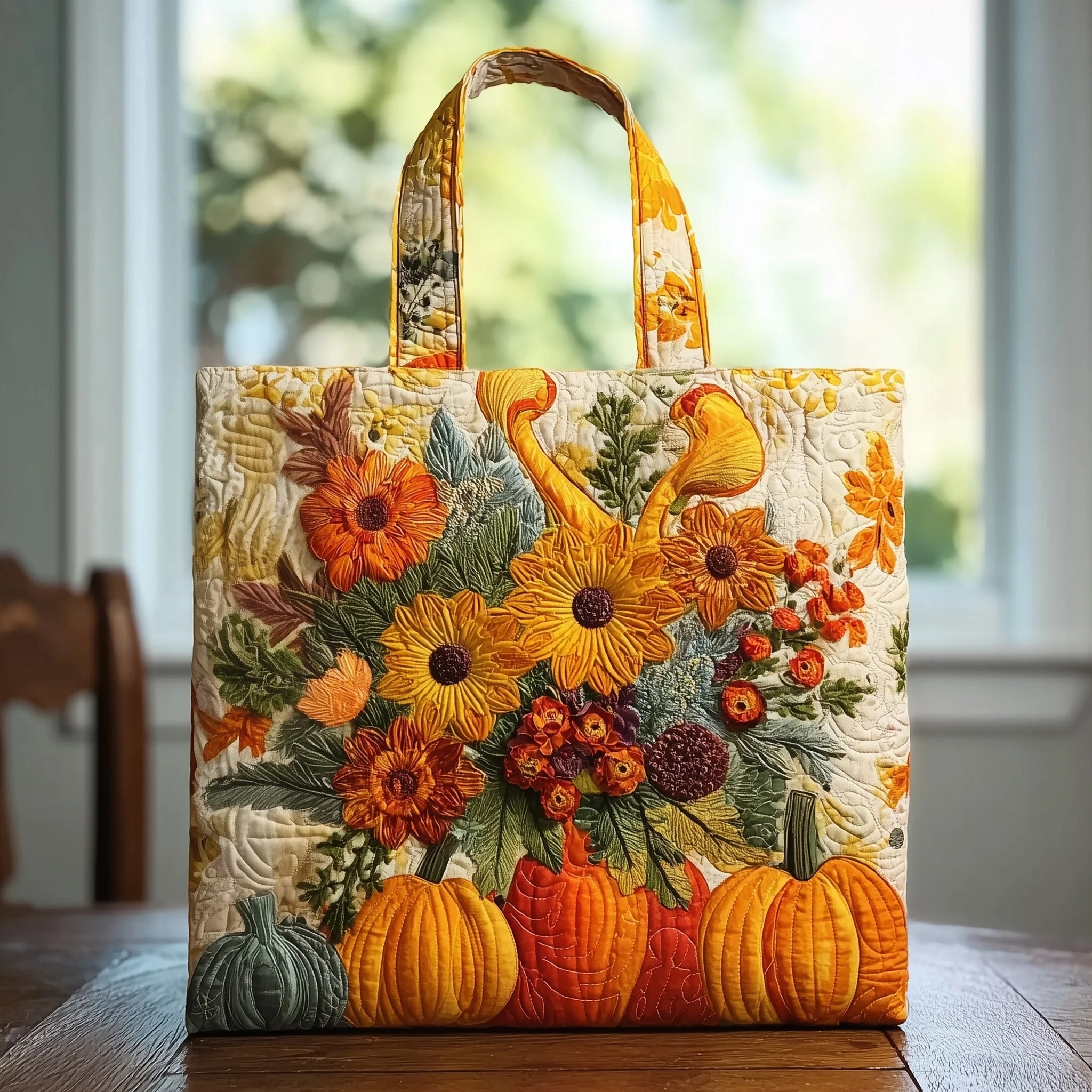 Blooming Autumn Quilted Tote Bag GFTOXM62