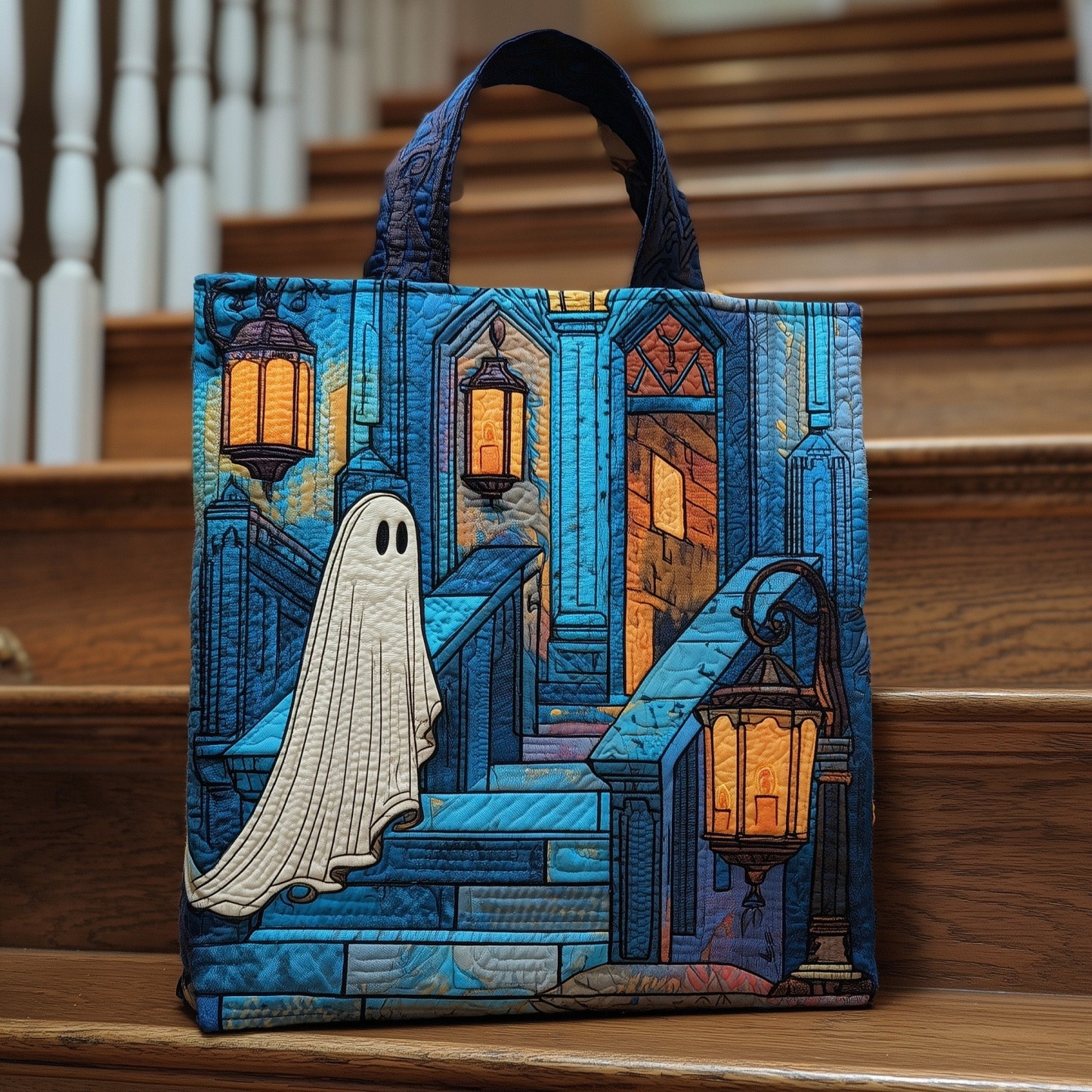 Christmas Bells Series Quilted Tote Bag