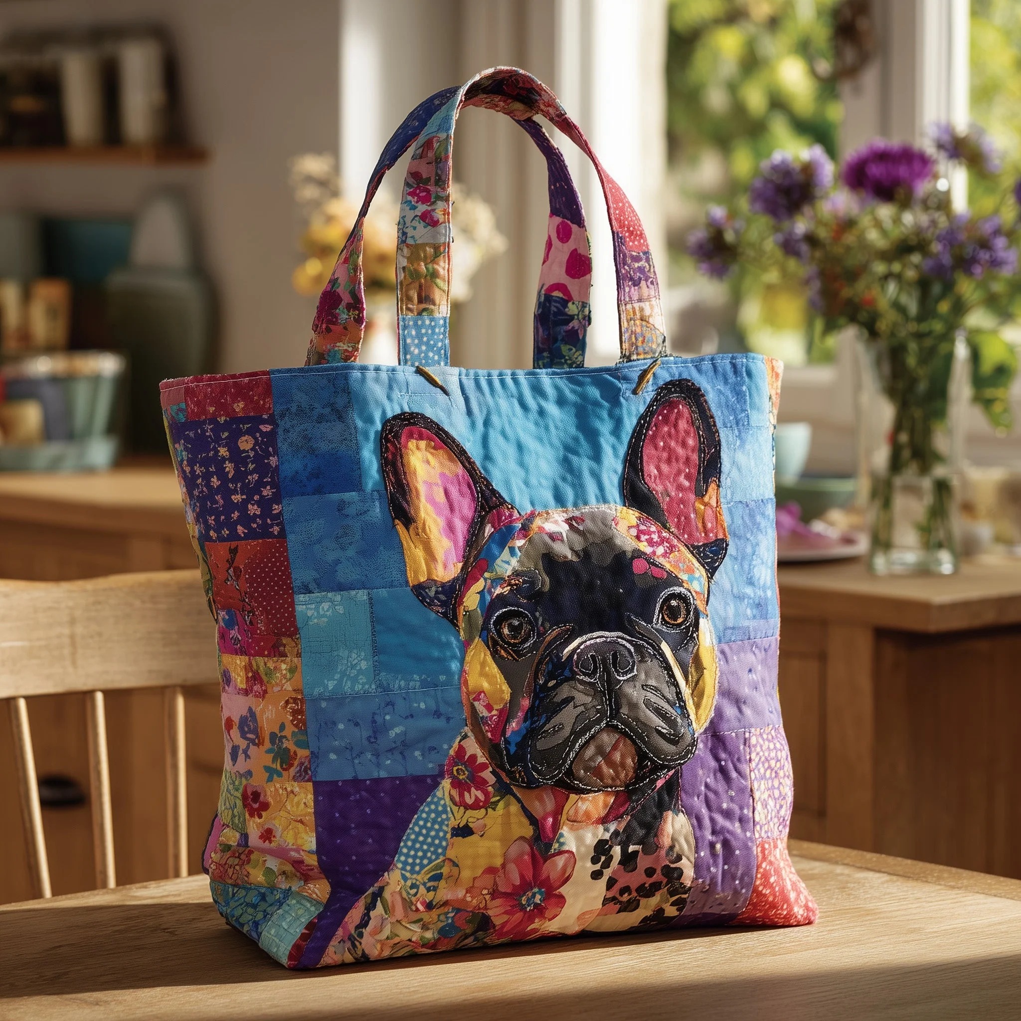 French Bulldog Quilted Tote Bag GFTOTL4375 