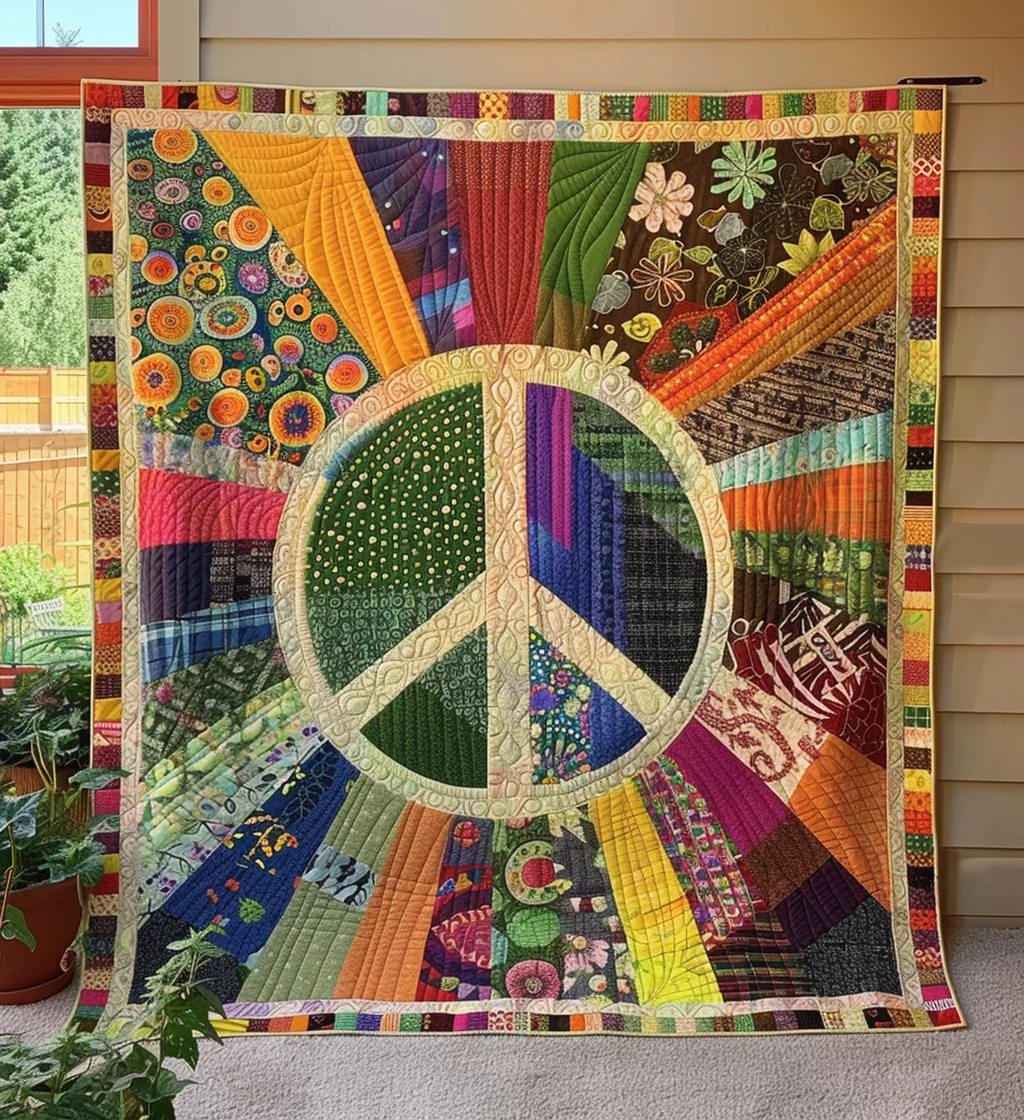 Hippie Quilted Blanket
