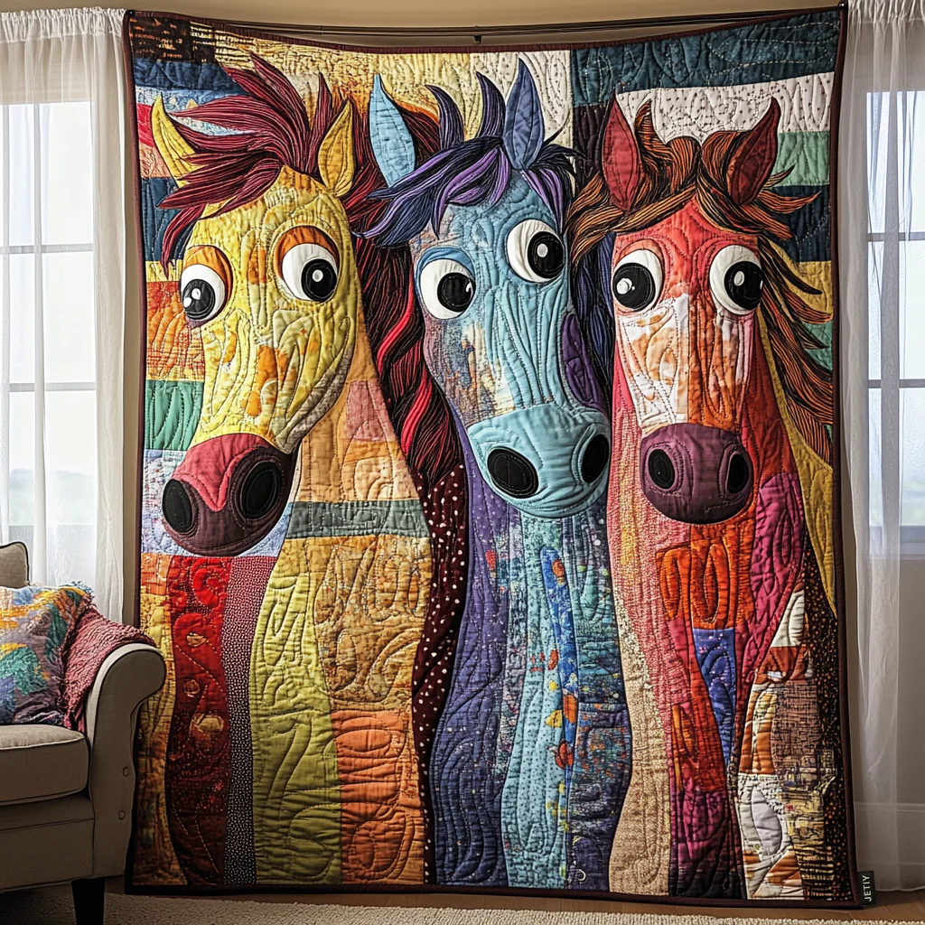 Horse Quilted Blanket