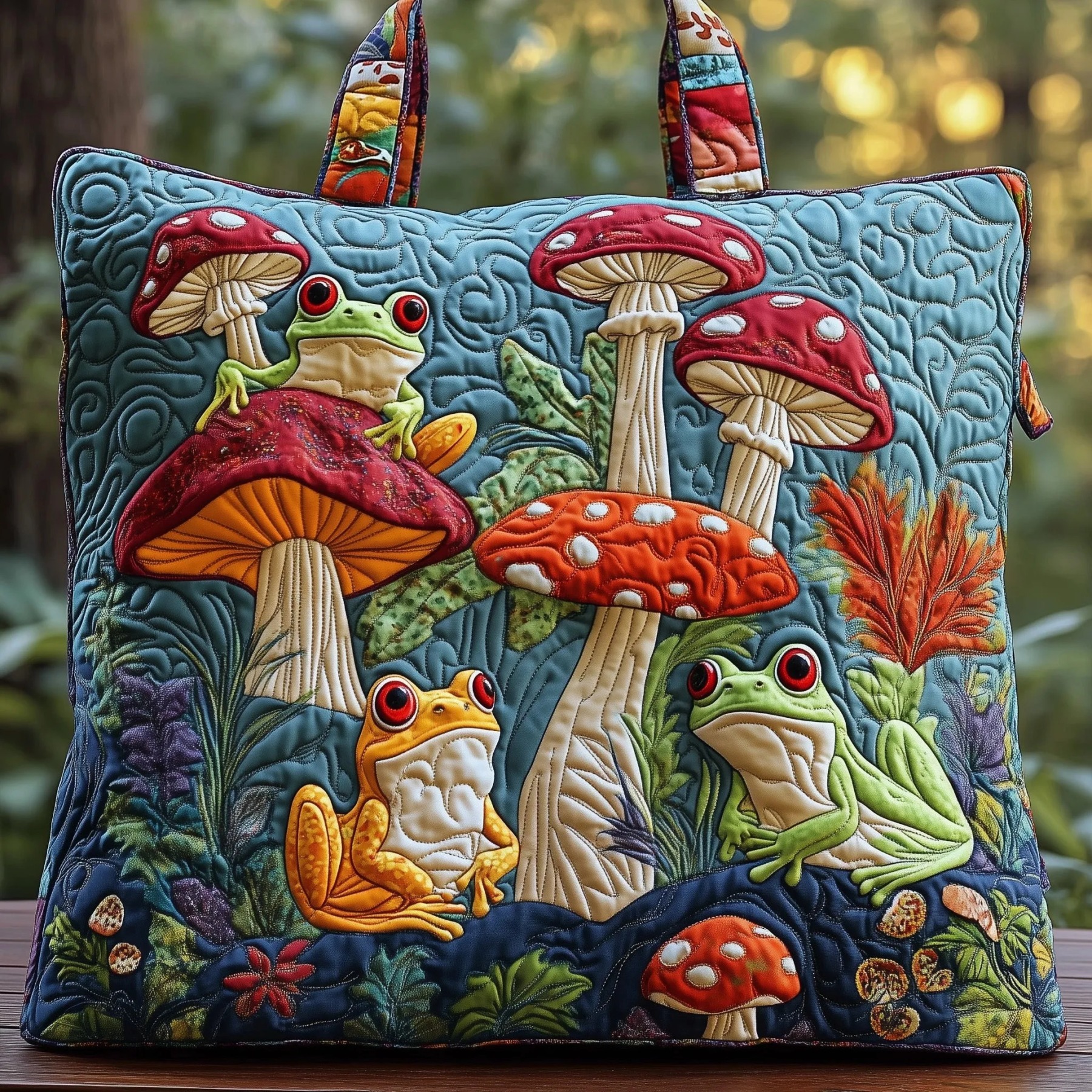 Christmas Bells Series Quilted Tote Bag