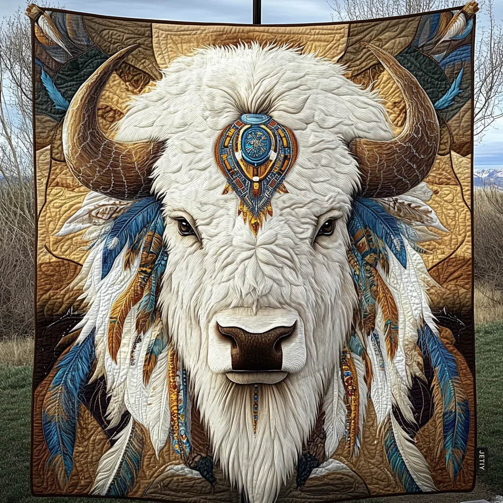 Tribal Herd Quilted Blanket