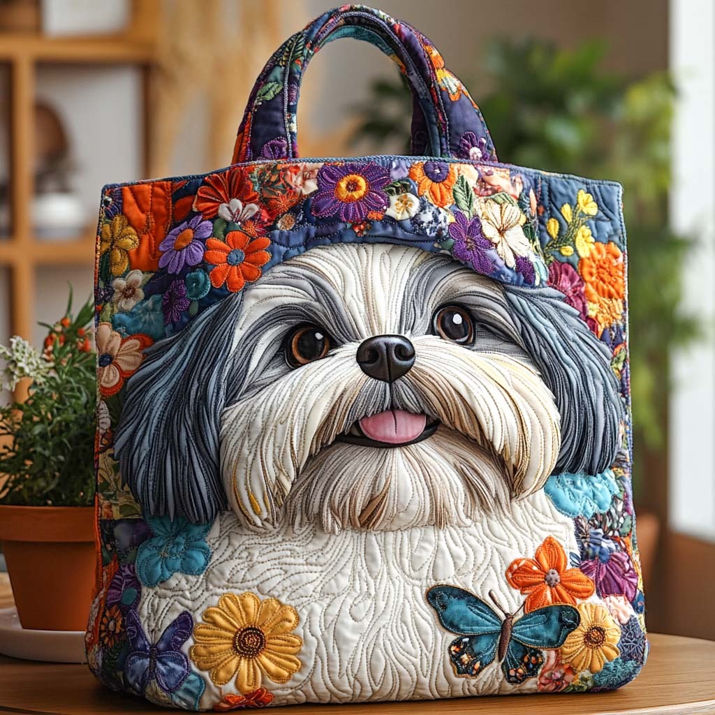 Shih Tzu Quilted Tote Bag NCU0QN055