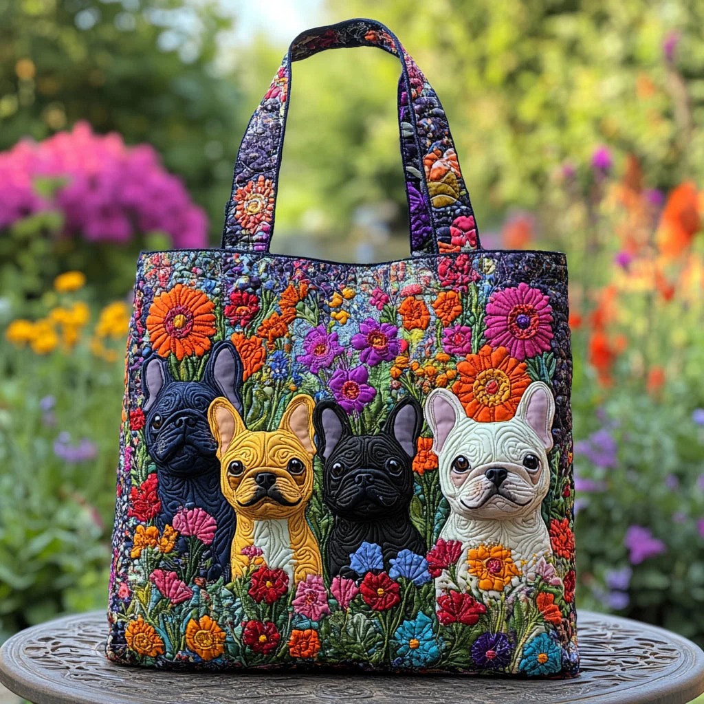 Cozy Chic Pup Quilted Tote Bag NCU0DV7135 