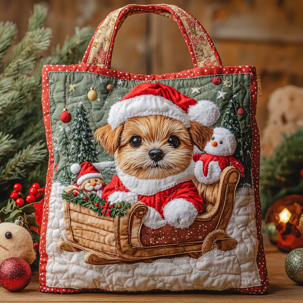 Christmas Bells Series Quilted Tote Bag