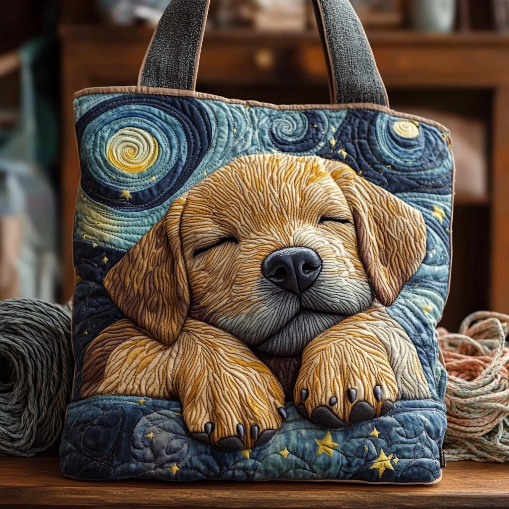 Golden Glow Labrador Quilted Tote Bag NCU0LDH105