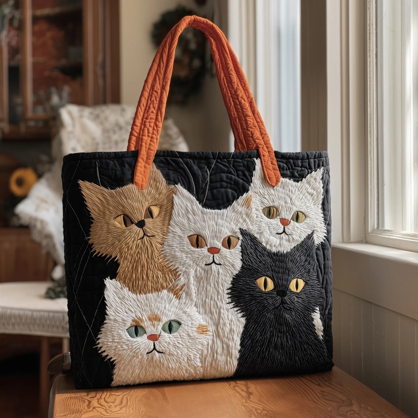 Christmas Bells Series Quilted Tote Bag
