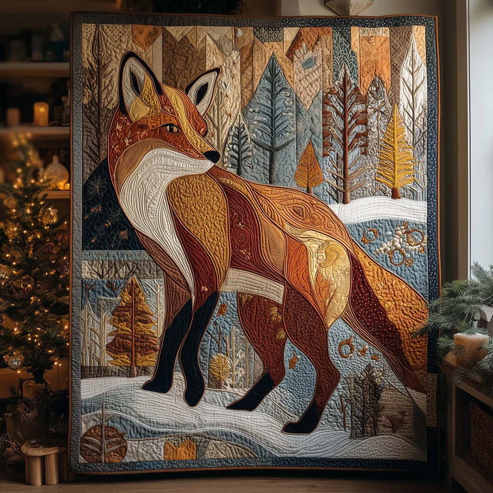 Frost Fox Quilted Blanket