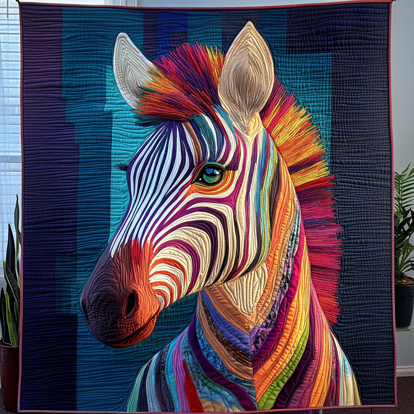 Wild Stripes Quilted Blanket