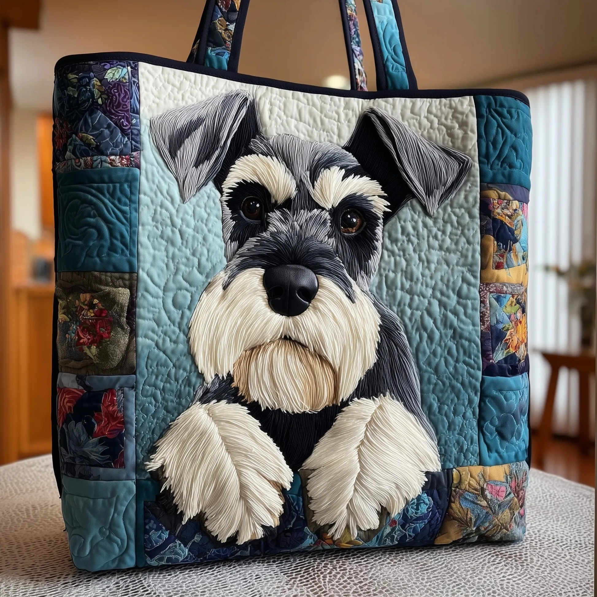 Schnauzer Quilted Tote Bag GFTOTP9874 
