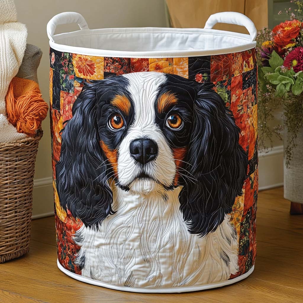 Autumn Gaze Cavalier Quilted Laundry Basket 