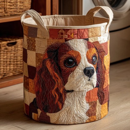 Cavalier Rustic Look Quilted Laundry Basket 