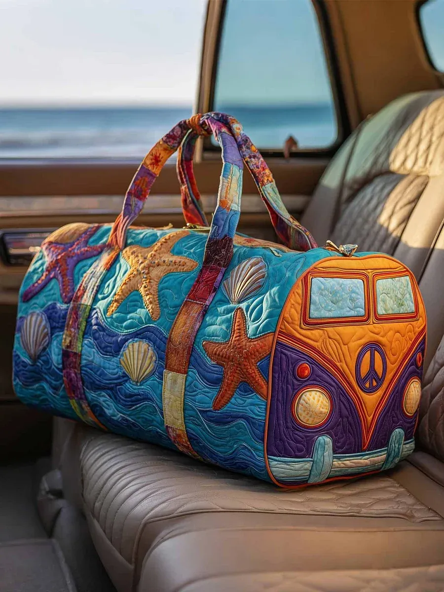 Ocean Turtle Quilted Duffle Bag