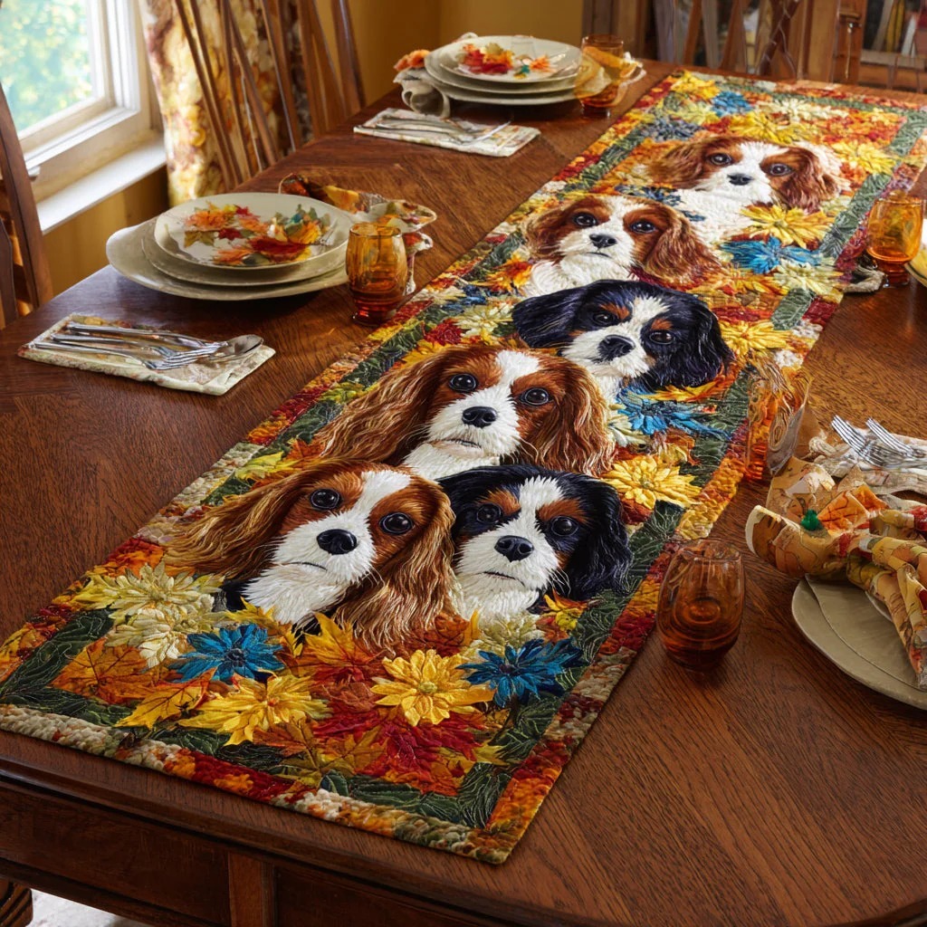 Autumn Cavalier Quilted Table Runner 