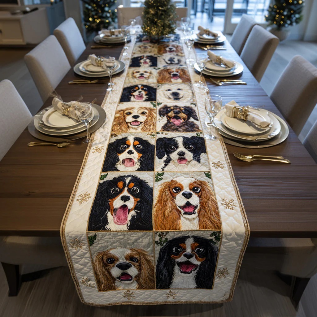 Charming Cavalier Quilted Table Runner