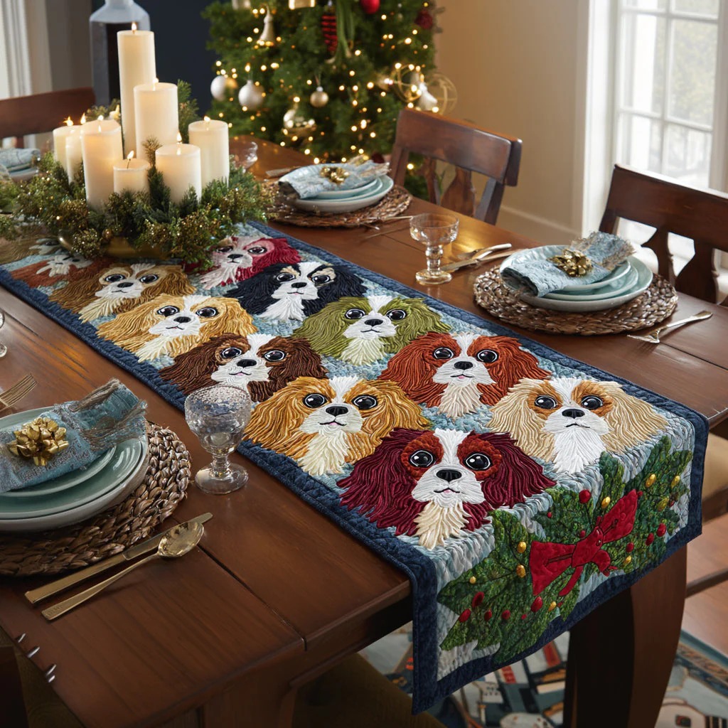Seasonal Cavalier Quilted Table Runner