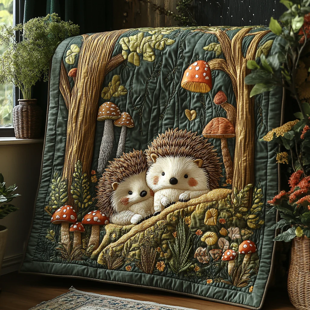 Spiky Sweet Quilted Blanket