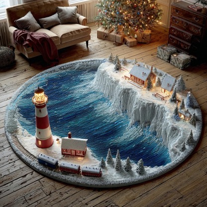 Frostlight Horizon Round Carpet