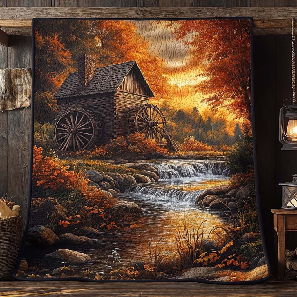 Autumn Mill Glow Quilted Blanket