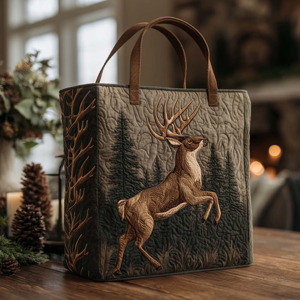 Christmas Bells Series Quilted Tote Bag