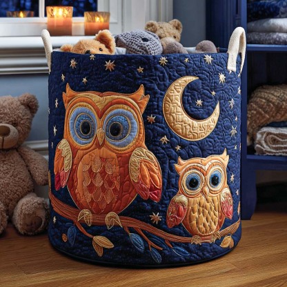 Mystic Owl Quilted Laundry Basket NCU0NNT2112 