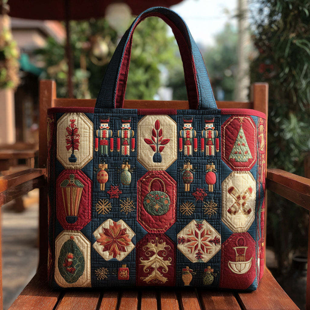 Christmas Bells Series Quilted Tote Bag