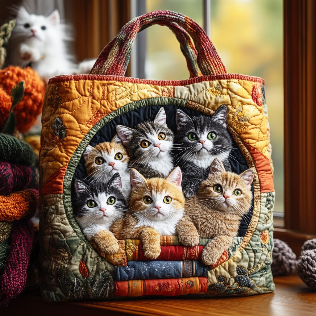 Novel Kitty Quilted Tote Bag NCU0NTD1281 
