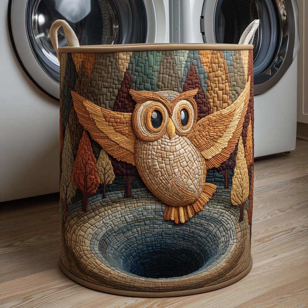 Owl Water Votex Quilted Laundry Basket NCU0NXD990 