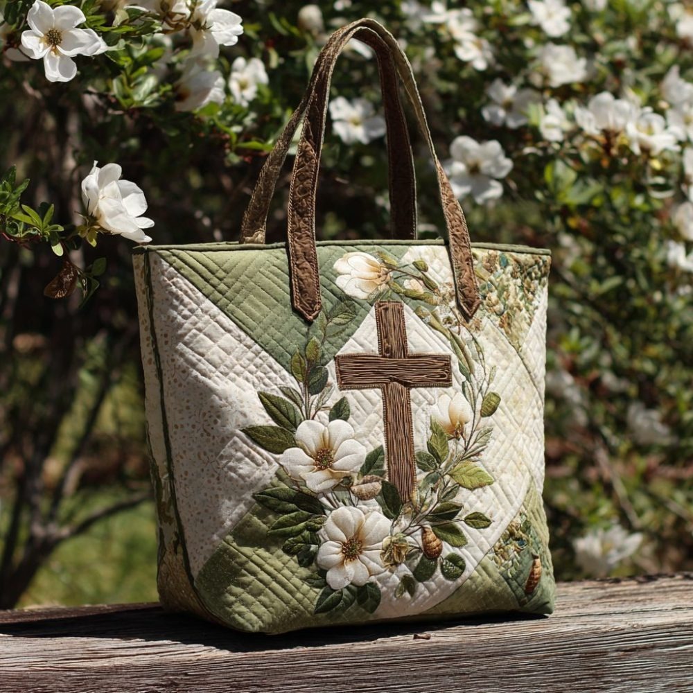 Christmas Bells Series Quilted Tote Bag