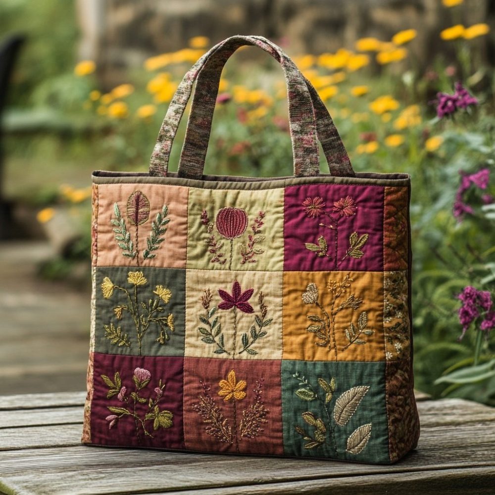 Christmas Bells Series Quilted Tote Bag