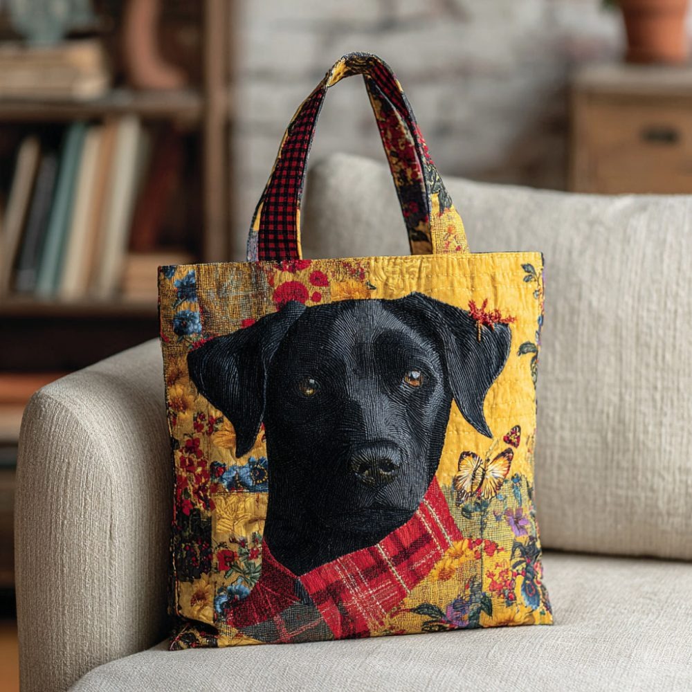 Autumn Labrador Retriever Quilted Tote Bag