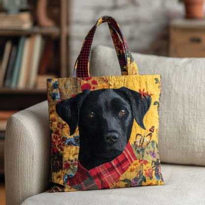 Autumn Labrador Retriever Quilted Tote Bag