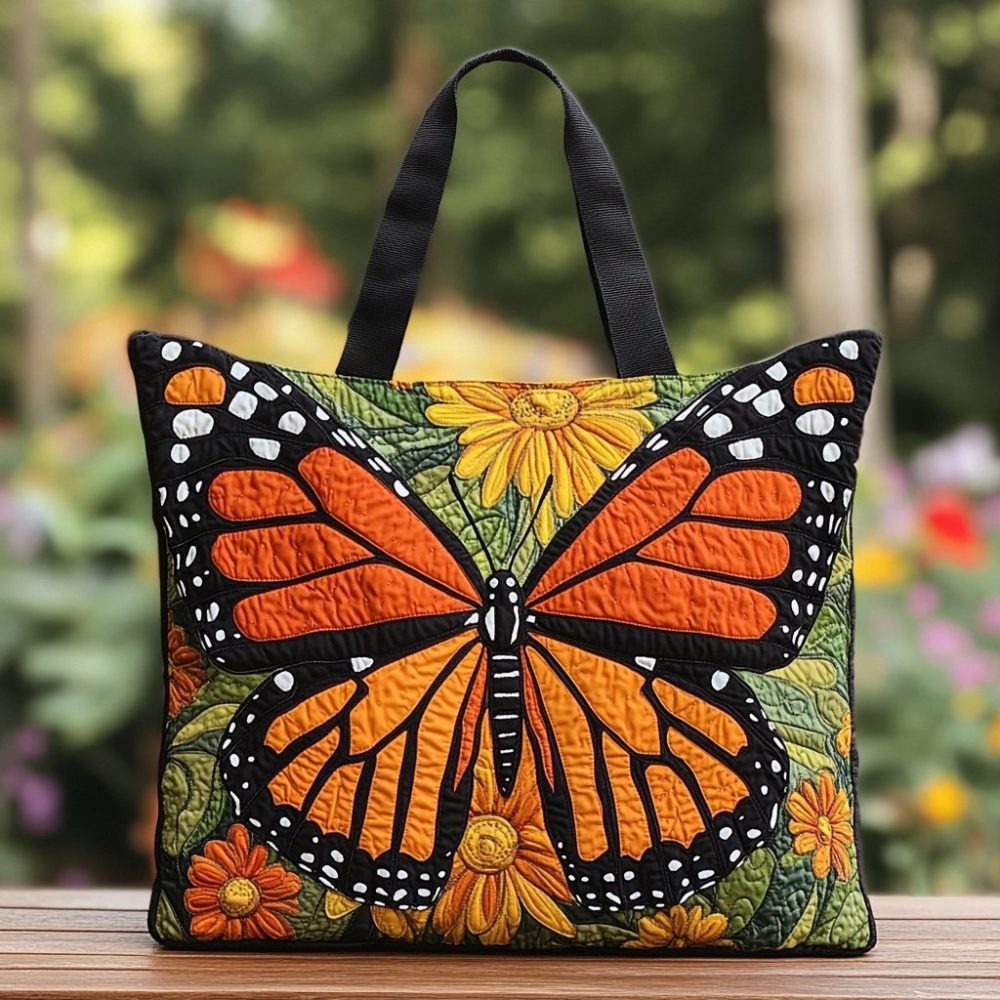 Butterfly Dream Quilted Tote Bag